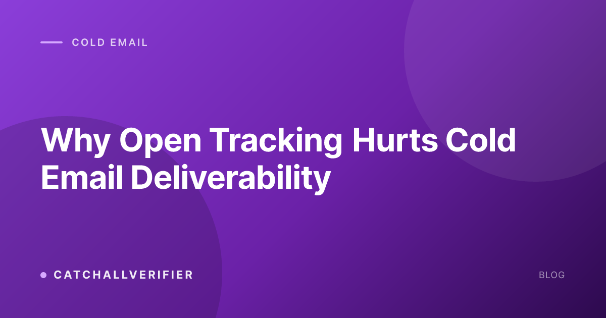 Why Open Tracking Hurts Cold Email Deliverability